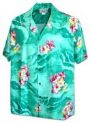 Men's Hawaiian Shirts Allover Prints 410-3902 Green