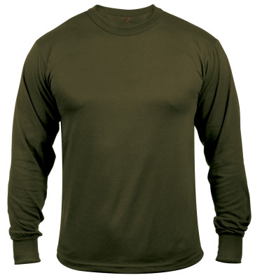 Потоотводящая с длинным рукавом оливковая футболка Rothco Moisture Wicking Long Sleeve T-Shirt Olive Drab 3836, фото