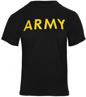 Тренировочная футболка черная армейская Rothco Army T-Shirt 60363, фото