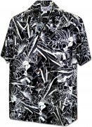 Men's Hawaiian Shirts Allover Prints - 410-3904 Black