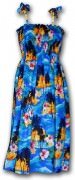 Pacific Legend Hawaiian Tube Dress - 332-3104 Blue