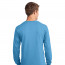 Голубая футболка с длинным рукавом Port & Company Long Sleeve Core Cotton Tee Aquatic Blue PC54LSAB - Бирюзовая футболка с длинным рукавом Port & Company Long Sleeve Core Cotton Tee Aquatic Blue PC54LSAB