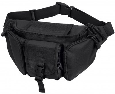 Сумка поясная тактическая черная со скрытым ношением оружия Rothco Tactical Concealed Carry Waist Pack Black 4957, фото