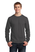 Port & Company Long Sleeve Core Cotton Tee Charcoal PC54LSCH