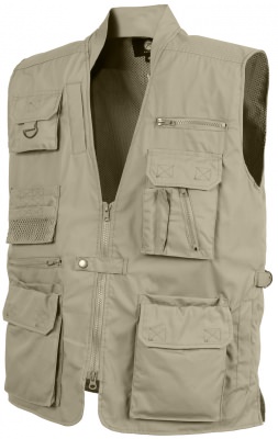 Туристический жилет хаки с карманами для скрытого ношения оружия Rothco Plainclothes Concealed Carry Vest Khaki 8567, фото
