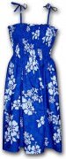 Pacific Legend Hawaiian Tube Dress 332-3156 Blue