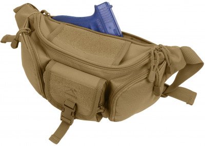Сумка поясная койотовая со скрытым ношением оружия Rothco Tactical Concealed Carry Waist Pack Coyote Brown 4956, фото