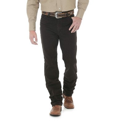 Кофейные мужские джинсы Wrangler Men's Cowboy Cut Slim Fit Jean Black Chocolate 0936KCL, фото
