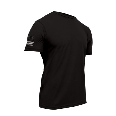 Потоотводящая черная тактическая футболка Rothco Tactical Athletic Fit T-Shirt Black 1743, фото