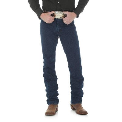 Темно-синие мужские джинсы Wrangler Men's Cowboy Cut Slim Fit Jean Dark Stone 0936DSD, фото