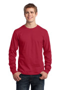 Port & Company Long Sleeve Core Cotton Tee Red PC54LSR