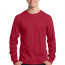 Красная футболка с длинным рукавом Port & Company Long Sleeve Core Cotton Tee Red PC54LSR - Красная футболка с длинным рукавом Port & Company Long Sleeve Core Cotton Tee Red PC54LSR