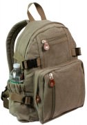 Rothco Vintage Canvas Compact Backpack Olive Drab 9152