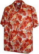 Men's Hawaiian Shirts Allover Prints 410-3908 Orange