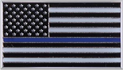 Значок флаг США с тонкой голубой полосой Rothco Thin Blue Line Flag Pin 1967, фото