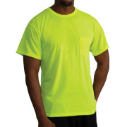 Rothco Moisture Wicking Pocket T-Shirt Safety Green 10221