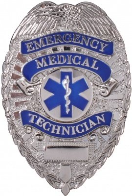 Серебряный жетон сотрудника экстренной медицинской службы Rothco Deluxe EMT Badge Silver 1927, фото
