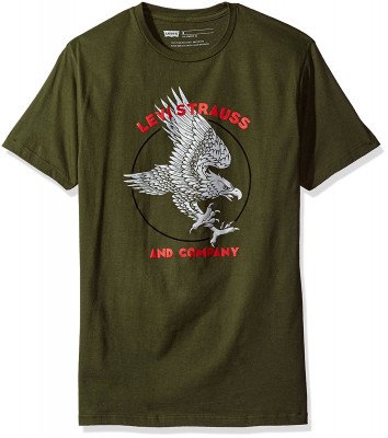 Футболка Levis Mens T-Shirt with Amercan Eagle Graphic Surplus, фото