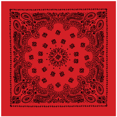 Красная бандана с черным орнаментом Rothco Trainmen Bandana Red/Black Print 4057, фото