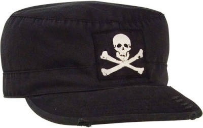 Винтажная кепка Rothco с изображением «Веселого Роджера» (белый череп и кости) 4529, фото