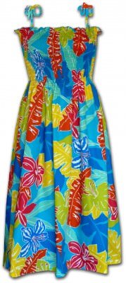 Pacific Legend Hawaiian Tube Dress - 332-3767 Turquoise, фото