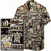 Men's Hawaiian Shirts Allover Prints - 410-4762 Brown