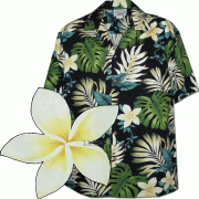 Men's Hawaiian Shirts Allover Prints - 410-3688 Black
