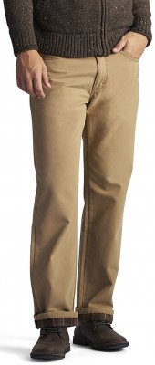 Джинсы зимние Lee Men Flannel Lined Straight Leg Jean Antique Bronze - 2055794, фото