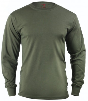 Оливковая футболка с длинным рукавом Rothco Long Sleeve T-Shirt Olive Drab 60118, фото