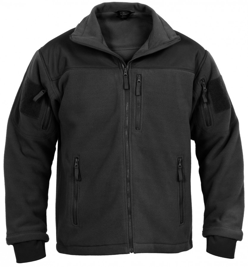 Куртка черная флисовая тактическая Rothco Spec Ops Tactical Fleece