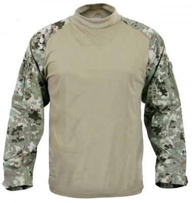 Рубашка под бронежилет Rothco Military FR NYCO Combat Shirt Total Terrain Camo 90009, фото
