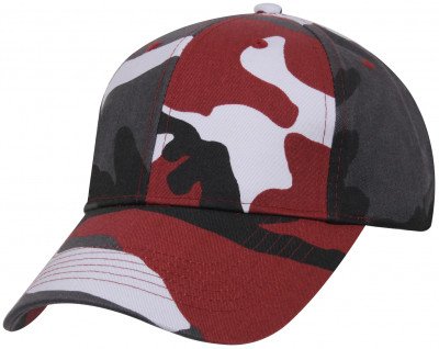 Бейсболка камуфляж красный хамелеон Rothco Supreme Camo Low Profile Cap Red Camo 7955, фото