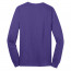 Фиолетовая хлопковая футболка с длинным рукавом Port & Company Long Sleeve Core Cotton Tee Purple PC54LSLB - Фиолетовая хлопковая футболка с длинным рукавом Port & Company Long Sleeve Core Cotton Tee Purple PC54LSLB