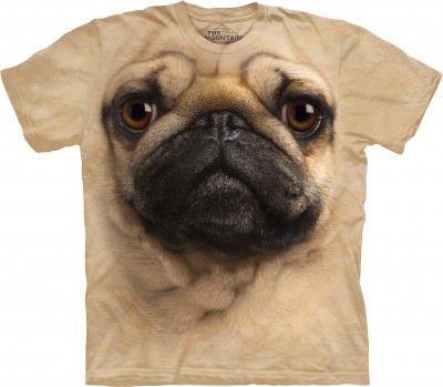 Футболка с мопсом The Mountain T-shirt Pug Face 103369, фото