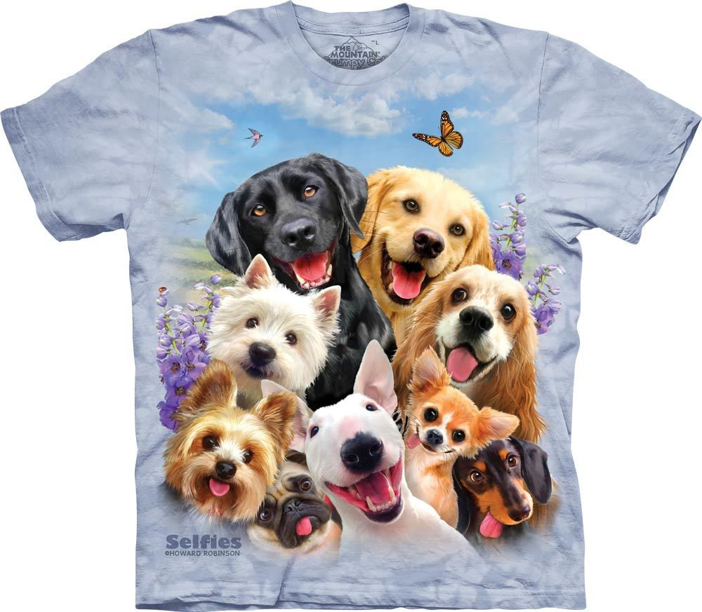 Американская футболка The Mountain T-Shirt Dogs Selfie 104984