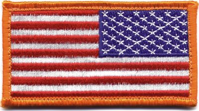 Зеркальная полноцветная нашивка с велкро флаг США U.S. Flag Velcro Patch Full Color / Reverse 17778, фото
