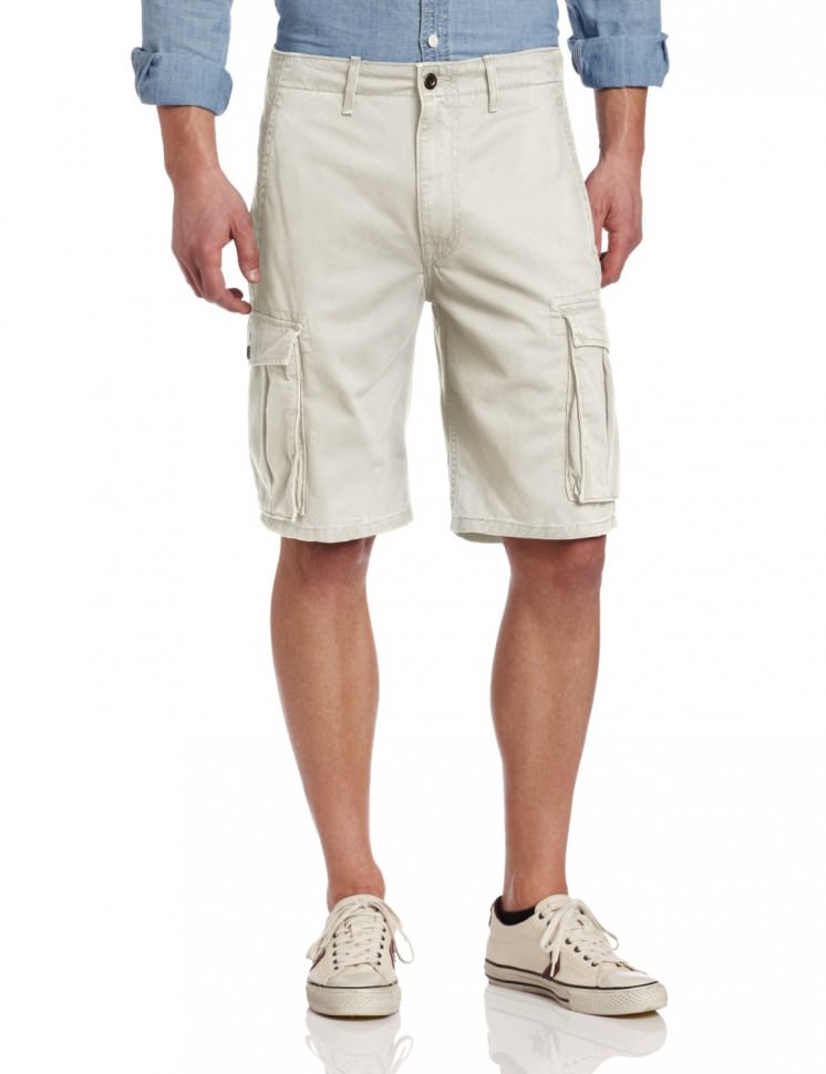 Mens Levis Ace Cargo Twill Short Silver Birch 12463 0028