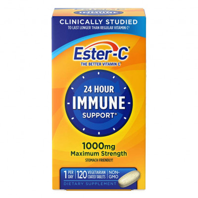 Витамин Ester-C® Vitamin C 1000 мг пролонгированного действия с цитрусовыми биофлавоноидами 120 таблеток, фото
