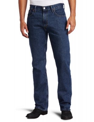Мужские джинсы Levi's Men's 505 Regular Fit Jean Dark Stonewash 005054886, фото