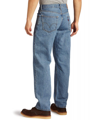 Джинсы просторные мужские в больших размерах Levi's 550 Relaxed Fit Jeans Medium Stonewash (Big and Tall) 015504891, фото