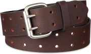 Dickies Men's Double Prong Leather Work Belt Brown