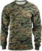 Rothco Long Sleeve T-Shirt Woodland Digital Camouflage 5494