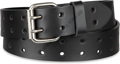 Ремень кожаный черный Dickies Men's Double Prong Leather Work Belt Black 1DI0227-BLC, фото