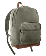 Rothco Vintage Canvas Teardrop Backpack w/ Leather Accents Olive Drab 9666