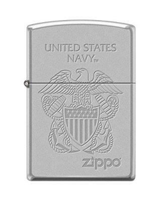 Zippo Navy Lighter Street Chrome Eagle, фото