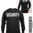 Футболка с длинным рукавом с надписью «SECURITY» Rothco 2-Sided Security Long Sleeve T-Shirt 60222 - Футболка з довгим рукавом для охоронців Rothco Long Sleeve T-Shirt Black / SECURITY - 60222