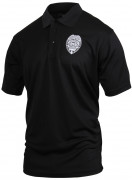 Rothco Moisture Wicking 'Security Badge' Golf Shirt Black 3627
