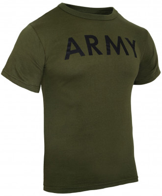 Тренировочная футболка Армии США оливковая Rothco Physical Training T-Shirt "ARMY" Olive Drab 60136, фото