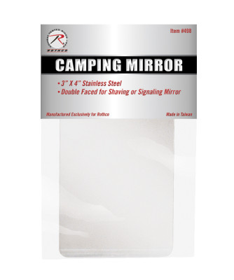 Зеркало нержавеющее для бритья Rothco Camper's Survivor Mirror 498, фото