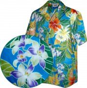 Men's Hawaiian Shirts Allover Prints 410-3799 Blue
